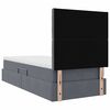 vidaXL Pat cu saltea și LED cu saltea Gri &icirc;nchis 100 x 200 cm Catifea