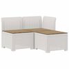 vidaXL Sofa de grădină cu 3 locuri, cu perne, aspect de rattan PP Alb