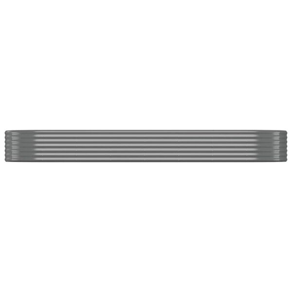 vidaXL Strat &icirc;nălțat grădină 322x100x36 cm oțel galvanizat