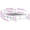 vidaXL Cadru pat fără saltea/cu tăblie maro 160x200 cm lemn masiv pin