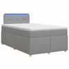 vidaXL Pat boxspring cu saltea Gri deschis 120 x 190 cm Țesătură