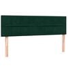vidaXL Pat box spring cu saltea, verde &icirc;nchis, 160x220 cm, catifea
