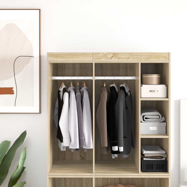 vidaXL Șină pentru dressing 12 pcs Argintiu 764 x 15 x 29 mm