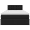 vidaXL Pat cu saltea și LED Negru 120 x 190 cm Piele artificială