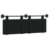 vidaXL Cap de pat suspendat Pe perete Negru 130 x 55 x 5 cm Catifea