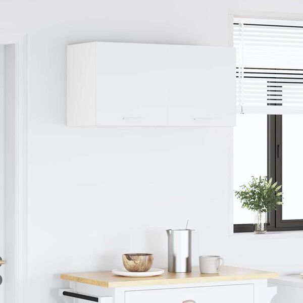 vidaXL Dulap suspendat cu ușă 2 pcs Alb 40 x 31 x 40 cm Lemn compozit