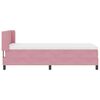 vidaXL Pat cu arcuri cu saltea cu headboard Roz 200 x 90 cm Catifea