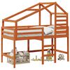 vidaXL Cadru de pat tip loft Maro Ceară 90 x 190 cm Lemn masiv de pin