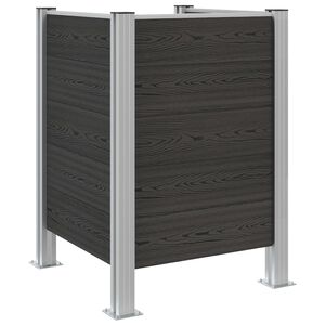 vidaXL &Icirc;mprejmuire pentru Coș de Gunoi Gri 85 x 85 x 115 cm