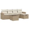 vidaXL Set canapele de grădină cu perne, 6 piese, bej, poliratan