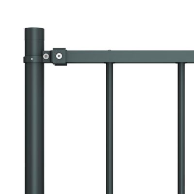 vidaXL Panou de gard cu stâlpi, antracit, 1,7 x 1 m, oțel