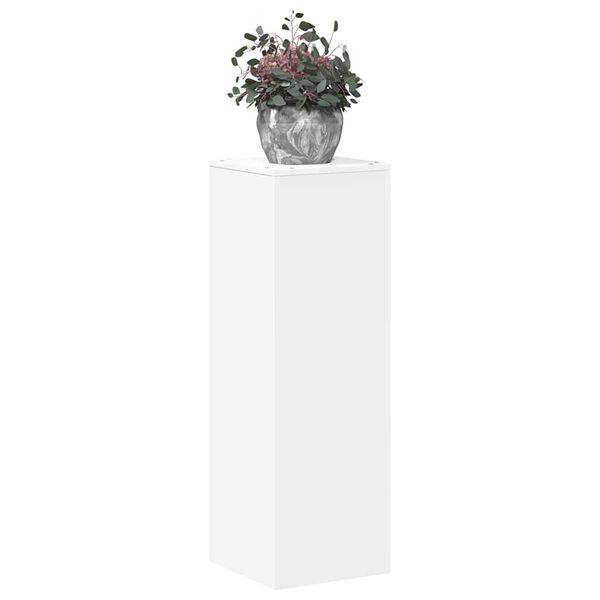 vidaXL Suport de plante, alb, 33x33x100 cm, lemn prelucrat