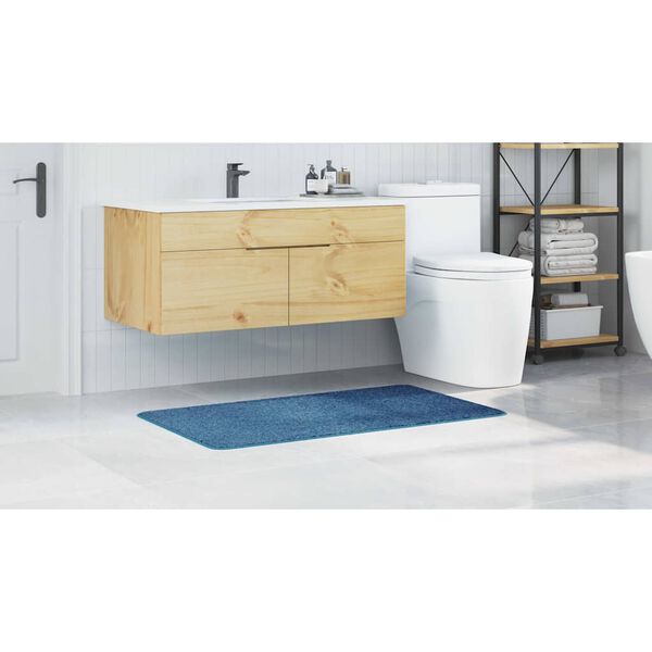 vidaXL Covoare de baie anti-derapante albastru 70 x 120 cm PP
