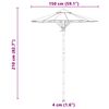 vidaXL Parasol de Grădină Gri &icirc;nchis &Oslash; 270 x 260 cm Bambus