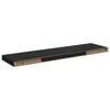 vidaXL Raft perete suspendat, negru extralucios, 90x23,5x3,8 cm, MDF