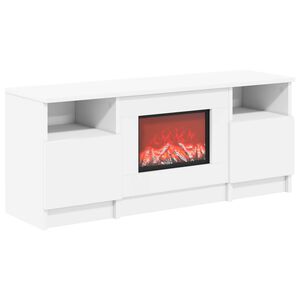 vidaXL Șemineu electric Alb 98 x 28,5 x 40,5 cm Lemn prelucrat