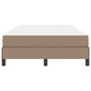 vidaXL Cadru de pat cu saltea Cappuccino 120 x 200 cm țesătură