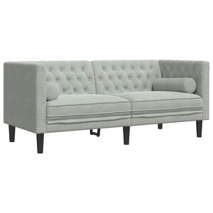 vidaXL Canapea Gri deschis 174 x 74,5 x 70,5 cm Catifea