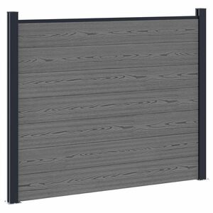 vidaXL Panou de Gardă WPC și Aluminiu Gri