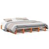 vidaXL Cadru de pat fără saltea, maro ceruit 180x200 cm lemn masiv pin