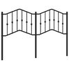 vidaXL Tăblie de pat de schimb metalică, negru, 135 cm