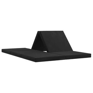 vidaXL Canapea Pat Pliabilă 140 x 67 x 15 cm Negru