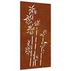 vidaXL Decorație perete de grădină 105x55 cm design bambus oțel Corten