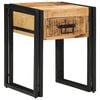 vidaXL Masă laterală Maro și negru 40 x 40 x 50 cm Lemn de mango solid