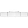 vidaXL Coșuri gabion arcuite, 7 buc., 300x30x40/60 cm, fier galvanizat
