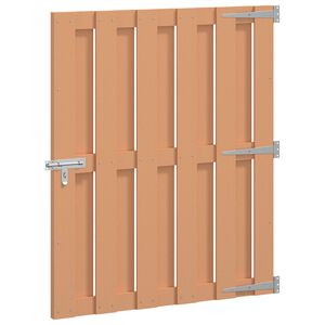 vidaXL Poartă de grădină 100 x 112 cm WPC și Aluminiu Maro