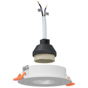 vidaXL Spotlights 6 pcs Alb 9 x 9 x cm Aluminiu