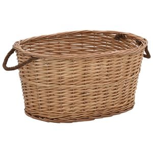 vidaXL Coș lemne foc mânere de transport natural 56x40x28 cm salcie