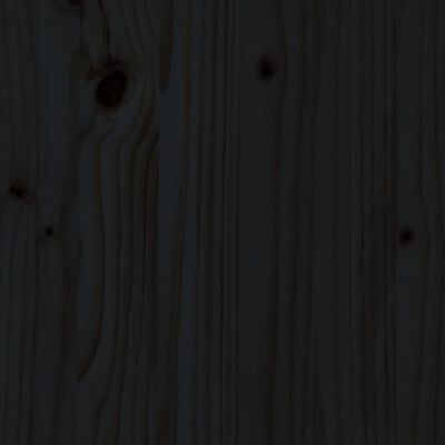 vidaXL Pat etajat de copii cu scară, negru, 80x200 cm, lemn masiv pin