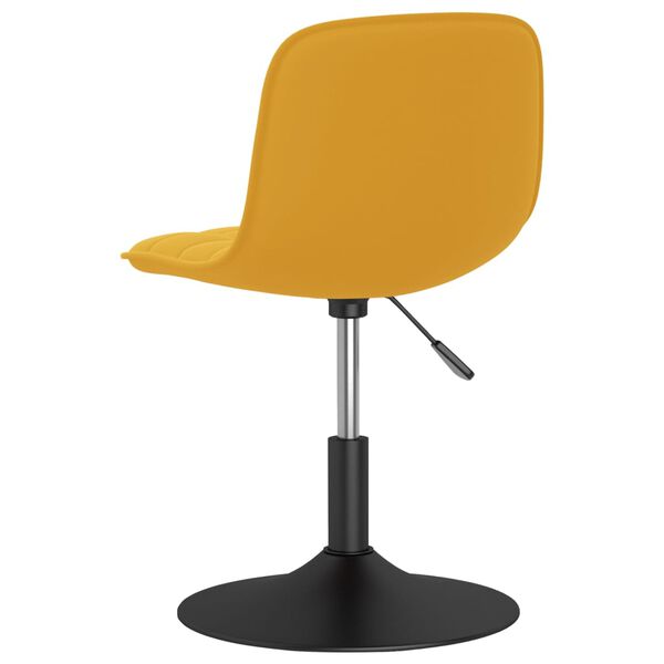 vidaXL Scaun de bar, galben muștar, catifea