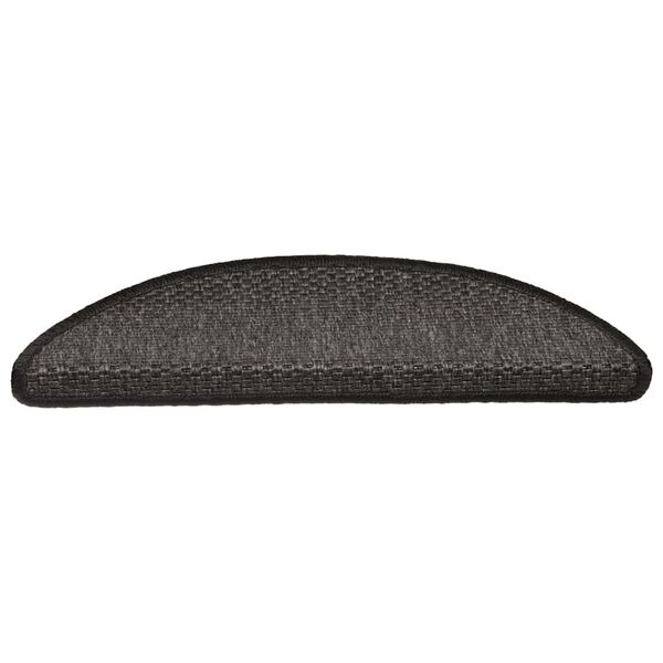 vidaXL Covorașe scări autoadezive 30 buc antracit 56x17x3 aspect sisal
