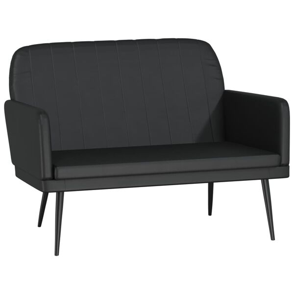 vidaXL Bancă, negru, 107x80x81 cm, piele ecologică