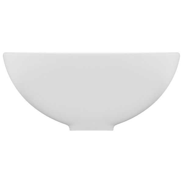 vidaXL Chiuvetă baie lux, alb mat, 32,5x14 cm, ceramică, rotund