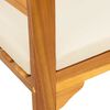 vidaXL Bancă de trandafir cu pernă Natural 114 x 46 x 82,5 cm