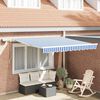 vidaXL Cortina Retractabilă Manual Albastru și Alb 350 x 250 cm