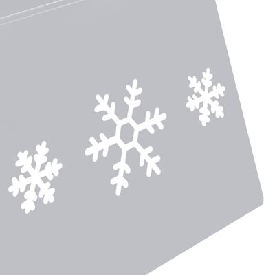 vidaXL Fustă brad de Crăciun, argintiu și alb, Ø68x25 cm