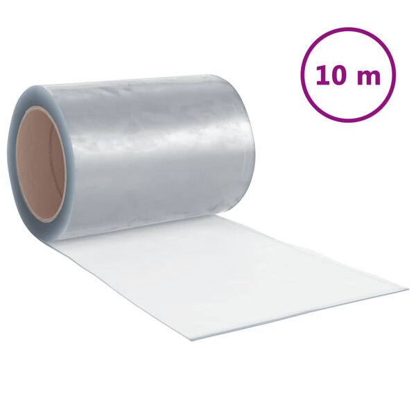 vidaXL Perdea pentru ușă, transparent, 300 mmx2,6 mm 10 m, PVC