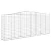 vidaXL Coș gabion arcuit, 25 buc, 400x50x160/180 cm, fier galvanizat