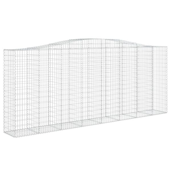 vidaXL Coș gabion arcuit, 25 buc, 400x50x160/180 cm, fier galvanizat
