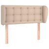 vidaXL Tăblie pat cu aripioare cappuccino 103x23x78/88cm piele eco
