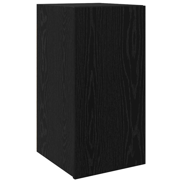 vidaXL Dulap pentru TV pe Perete Stejar Negru 30,5 x 30 x 60 cm