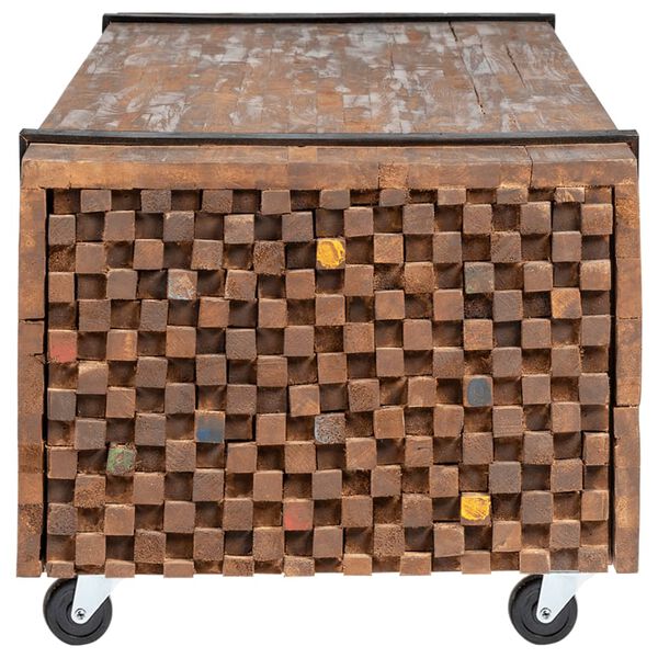 vidaXL Măsuță de cafea, 110x45x38 cm, lemn masiv de tec