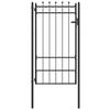 vidaXL Poartă de gard HORST 100 x 175 cm Metal Negru Blocat