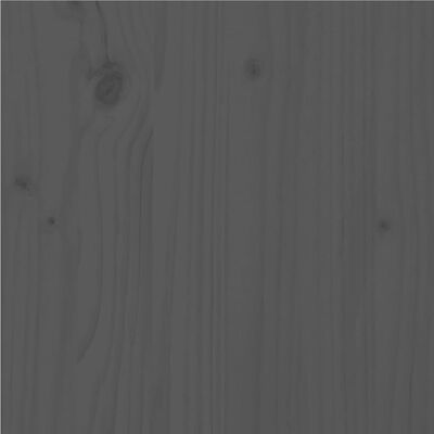 vidaXL Cadru de pat dublu, gri, 135x190 cm, lemn masiv