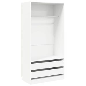 vidaXL Șifonier, alb, 100x50x200 cm, lemn prelucrat