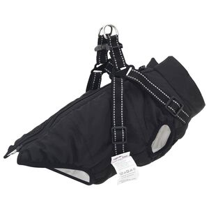 vidaXL Haina pentru C&acirc;ini Negru L24 Fleece și poliester